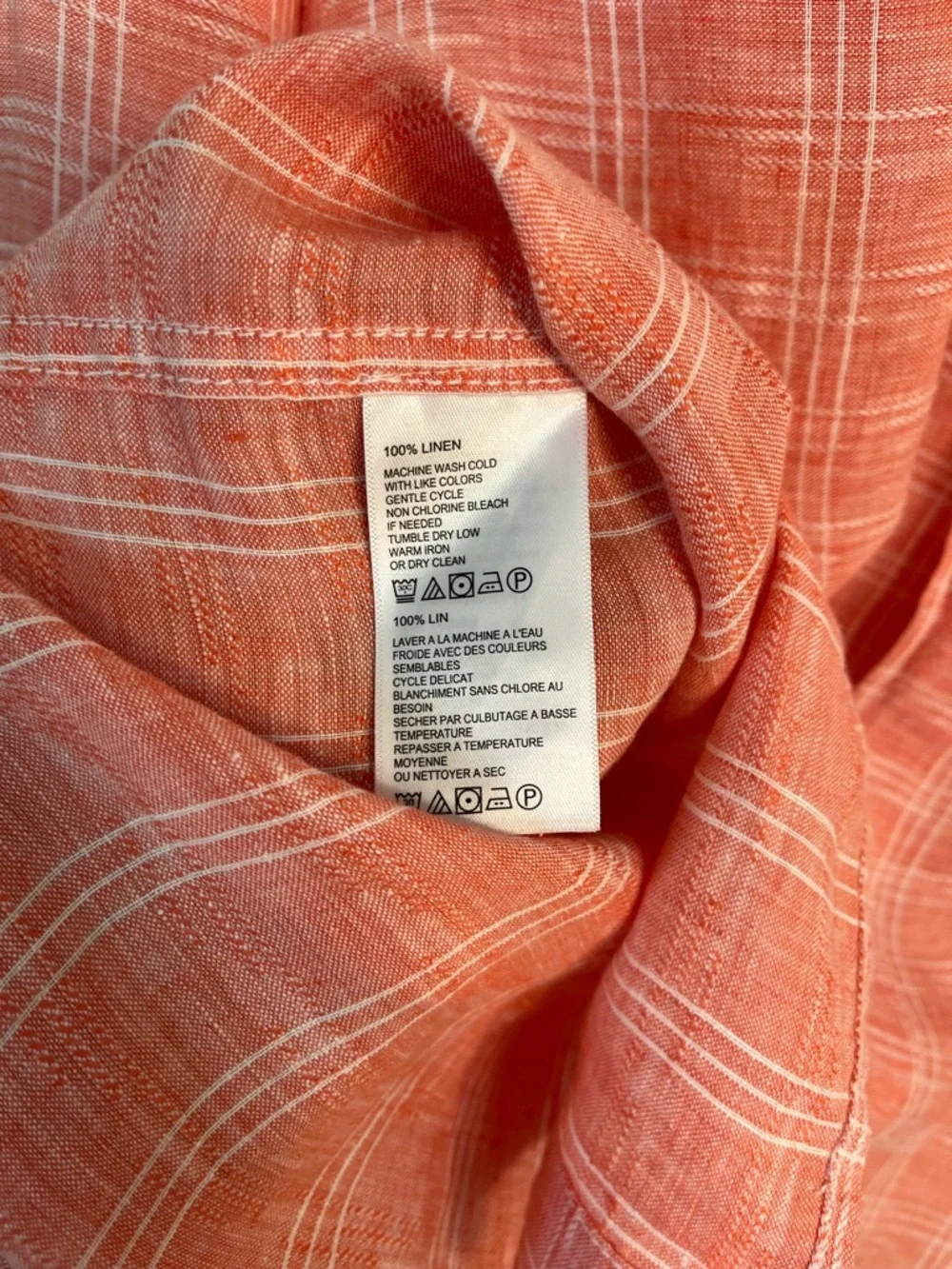 Tommy Bahama Linen Coral Plaid Linen-Blend Button-Up Shirt - Men's - Picture 5 of 5